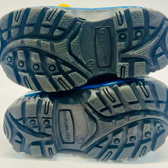 Backside 180 Kids Winter Snow Boots Size 5 Blue Yellow Waterproof Insulated - Picture 8 of 10